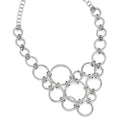 Sterling Silver Polished & Diamond-cut Fancy Link Necklace, 18.5 mm