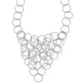 Sterling Silver Polished and Textured Fancy Link Necklace, 20 mm