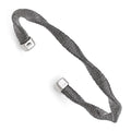 Sterling Silver Black Rhodium-plated Textured Twisted Bracelet, 5 mm