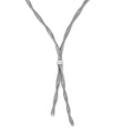 Sterling Silver Polished w/3in Extender Necklace, 17 x 2 mm
