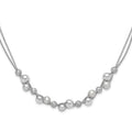Sterling Silver Polished w/2.5in ext. Necklace, 17 mm