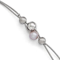 Sterling Silver Polished w/2in Extender Bracelet, 7.5 mm