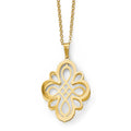 Sterling Silver Plated Polished Necklace, 18 x 1 mm