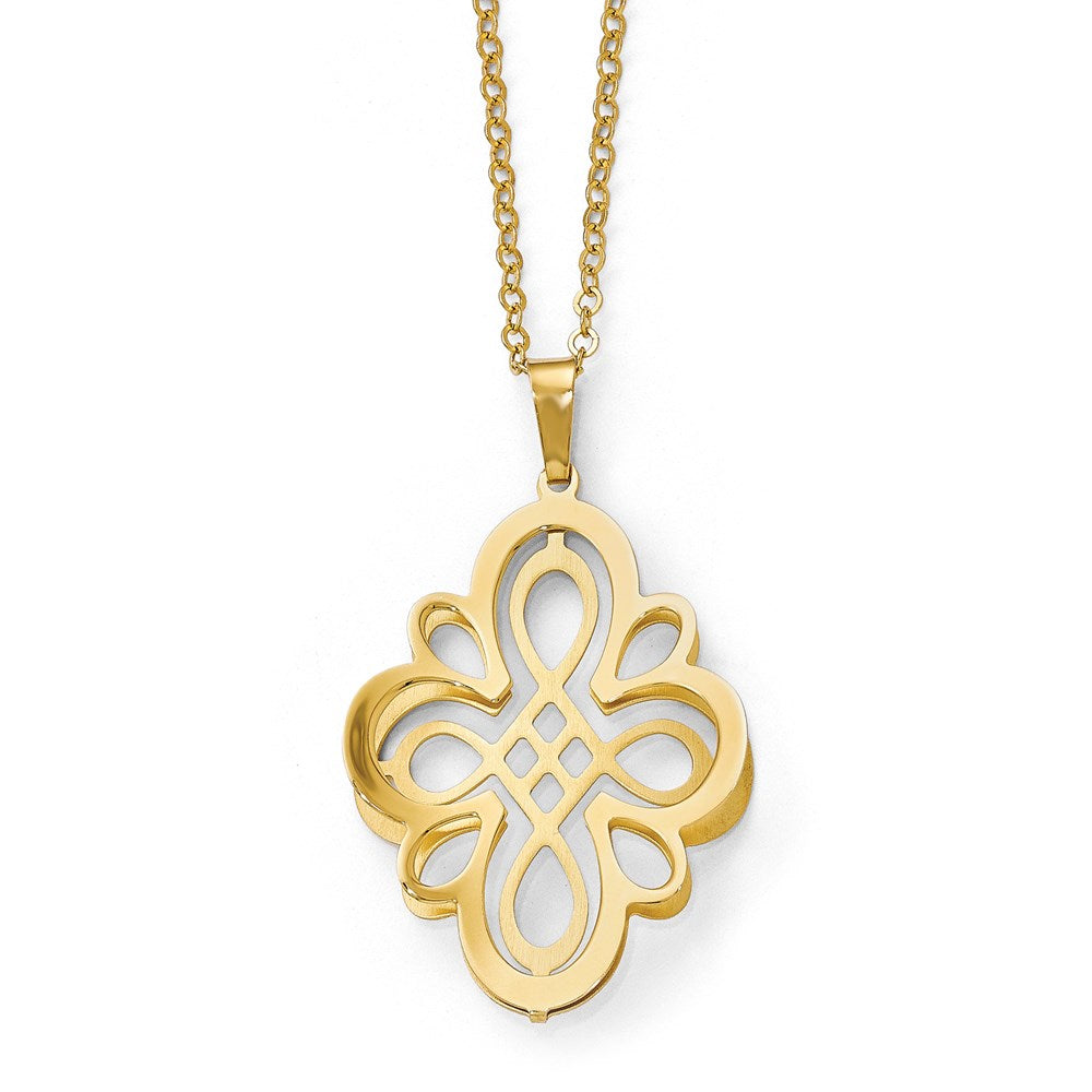Sterling Silver Plated Polished Necklace, 18 x 1 mm