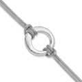 Sterling Silver Textured Bracelet, 7.5 x 2.08 mm