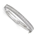Sterling Silver Polished Glimmer Infused Bracelet, 8 mm