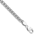 Sterling Silver Rhodium-plated Polished Link Bracelet, 7.5 x 7 mm