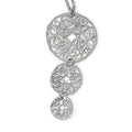 Sterling Silver Textured w/1.5in ext. Necklace, 17 mm