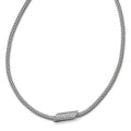 Sterling Silver Rhodium-plated CZ with 2in ext. Necklace, 16 mm