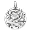 Sterling Silver RH-plated Polished Preciosa Crystal Pendant, 30 mm