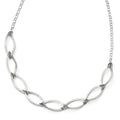 Sterling Silver Brushed w/ 2in ext. Necklace, 18.5 mm