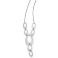 Sterling Silver Brushed w/ 1.5in ext. Necklace, 16.5 mm