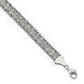 Sterling Silver Rhodium-plated Bracelet, 7.5 x 9.5 mm