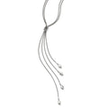 Sterling Silver Polished Multi-strand Bead Dangle Knot Necklace, 20 mm