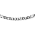 Sterling Silver RH-plated Flat D/C Spiga Necklace, 18 x 4.8 mm