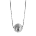 Sterling Silver Polished D/C w/1 in ext. Necklace, 16.5 mm