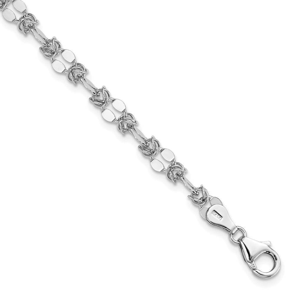 Sterling Silver Polished Fancy Bracelet, 7.25 mm