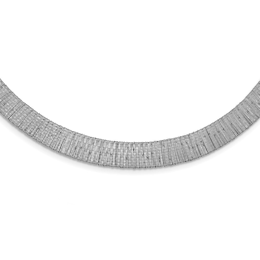 Sterling Silver Polished Mesh Necklace, 18 mm, 16.72 g