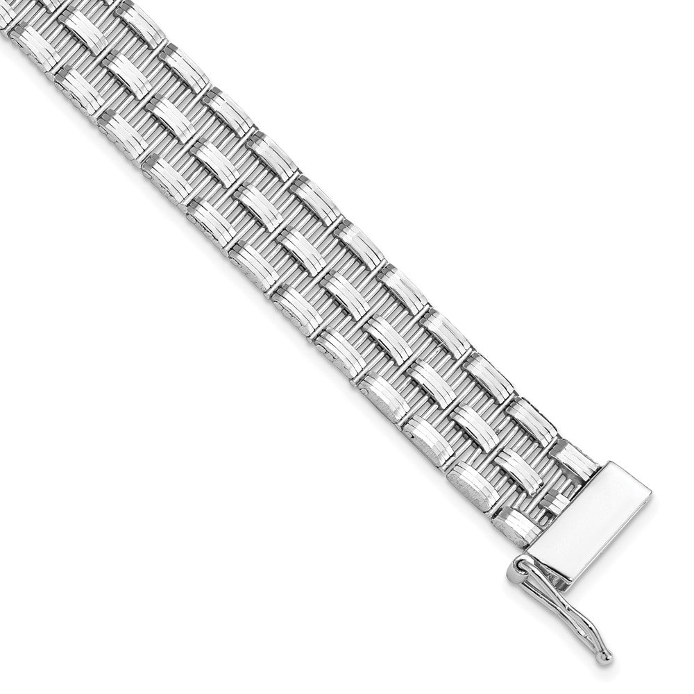 Sterling Silver Polished Fancy Link Bracelet, 8 x 11.7 mm