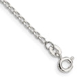 Sterling Silver 1.5mm Open Elongated Link Chain, 7 x 1.5 mm