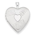 Sterling Silver 20mm with AMORE Heart Locket, 25 x 20 mm