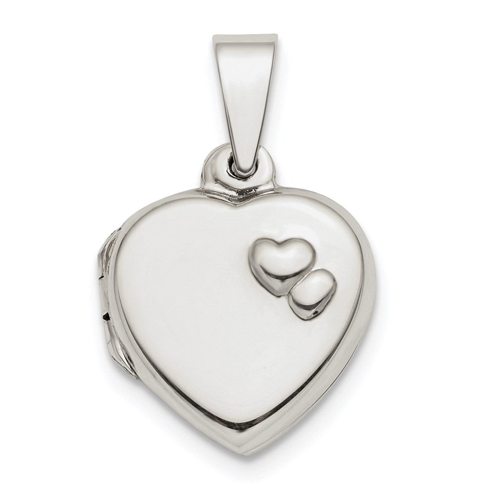 Sterling Silver Polished 13mm Heart Locket, 21 x 13.25 mm