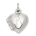 Sterling Silver Heart Locket, 18.5 x 12.6 mm