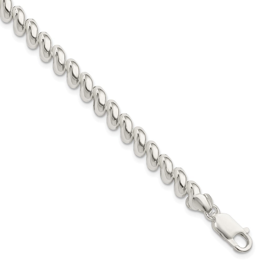 Sterling Silver 7mm San Marco Bracelet, 7.5 x 7 mm