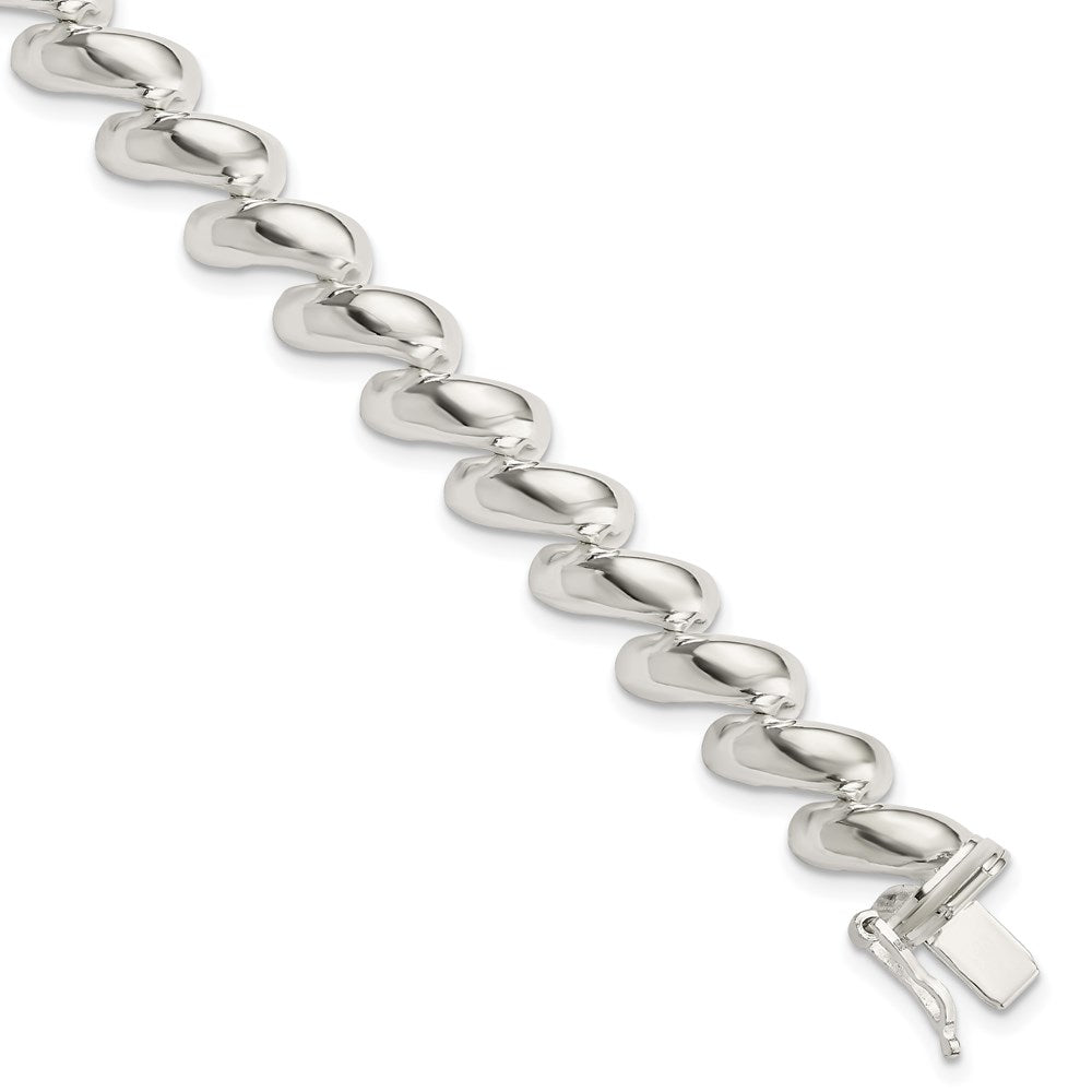 Sterling Silver 10mm San Marco Bracelet, 7 x 10 mm