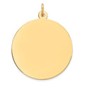 Sterling Silver GP Engraveable Round Polished Disc Charm, 33 x 26 mm, 5.63 g