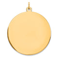 Sterling Silver GP Engraveable Round Polished Disc Charm, 39 x 32 mm, 4.79 g