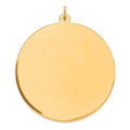 Sterling Silver GP Engraveable Round Polished Disc Charm, 46 x 38 mm, 9.55 g