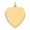 Sterling Silver GP Engraveable Heart Polished Disc Charm, 28 x 21 mm, 2.03 g - ID5S9QM393G/278L7