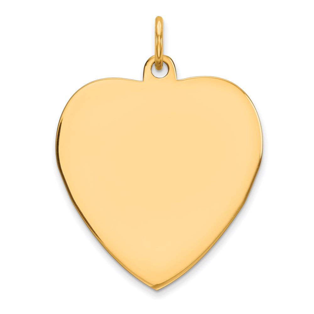 Sterling Silver GP Engraveable Heart Polished Disc Charm, 28 x 21 mm, 2.82 g - ID5S9QM393G/358L7