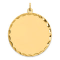Sterling Silver GP Engraveable Round Polished Disc Charm, 36 x 29 mm, 2.52 g