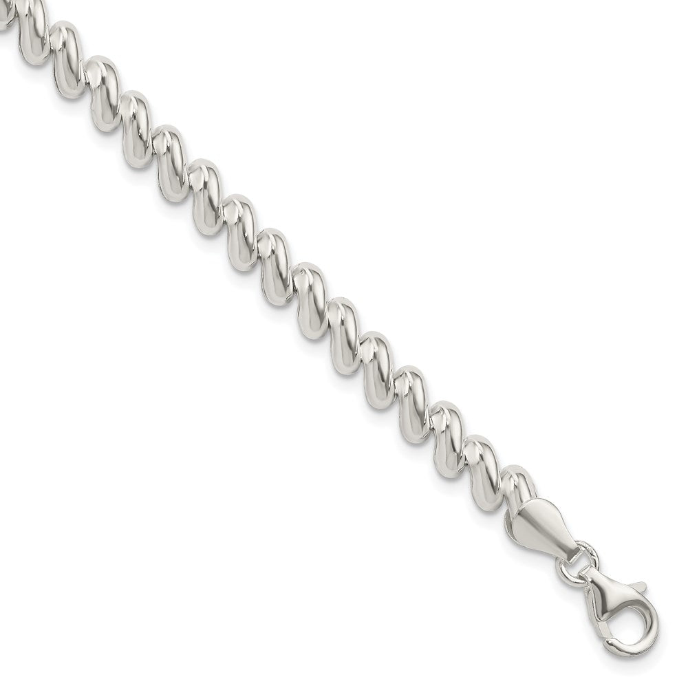 Sterling Silver 6mm San Marco Bracelet, 7.5 x 6 mm