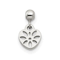 Mio Memento Sterling Silver Dangle Heart Charm, 11.3 x 6.5 mm