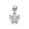 Mio Memento Sterling Silver Enamel Dangle Butterfly Charm, 9.5 x 6.27 mm