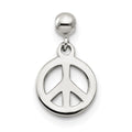 Mio Memento Sterling Silver Dangle Peace Charm, 13.2 x 8 mm