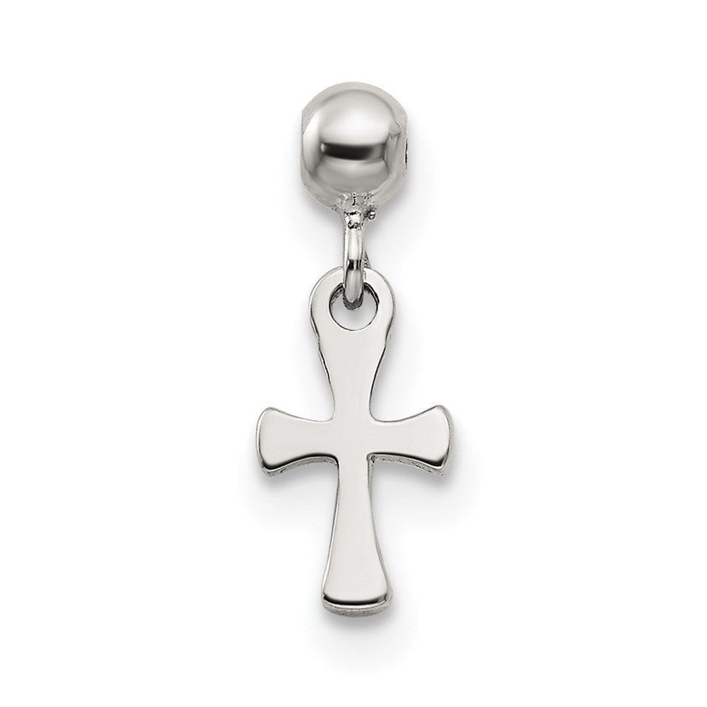Mio Memento Sterling Silver Dangle Cross Charm, 12.4 x 8.41 mm