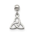 Mio Memento Sterling Silver Dangle Trinity Knot Charm, 11.9 x 8.9 mm