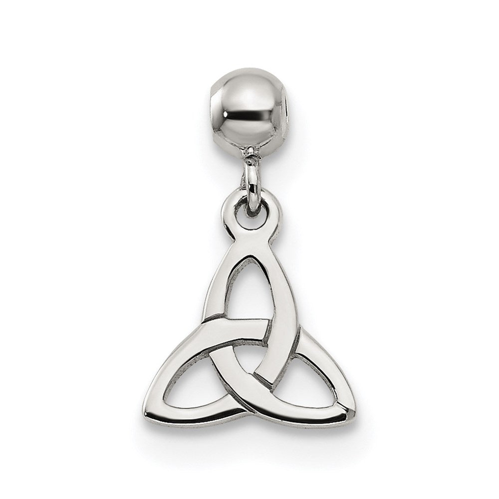 Mio Memento Sterling Silver Dangle Trinity Knot Charm, 11.9 x 8.9 mm