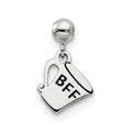 Mio Memento Sterling Silver Enamel Dangle Cup Charm, 11.8 x 6.65 mm