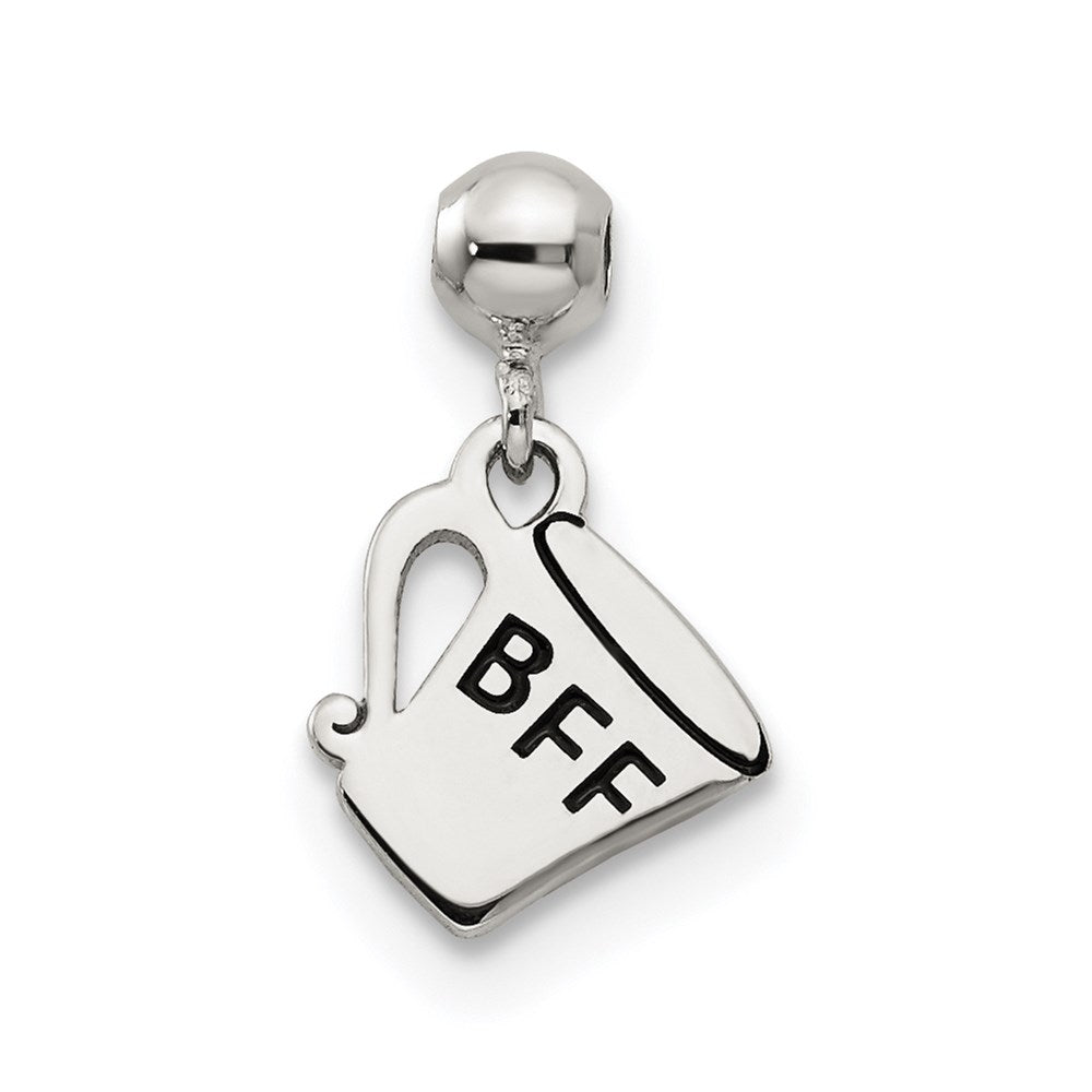 Mio Memento Sterling Silver Enamel Dangle Cup Charm, 11.8 x 6.65 mm