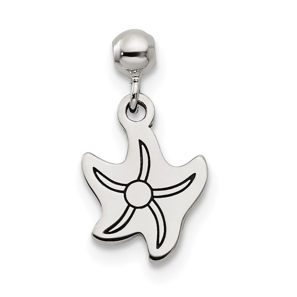 Mio Memento Sterling Silver Dangle Starfish Charm, 14.4 x 8.15 mm