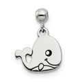 Mio Memento Sterling Silver Enamel Dangle Whale Charm, 13.7 x 10 mm