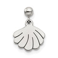 Mio Memento Sterling Silver Dangle Shell Charm, 13.5 x 9.9 mm