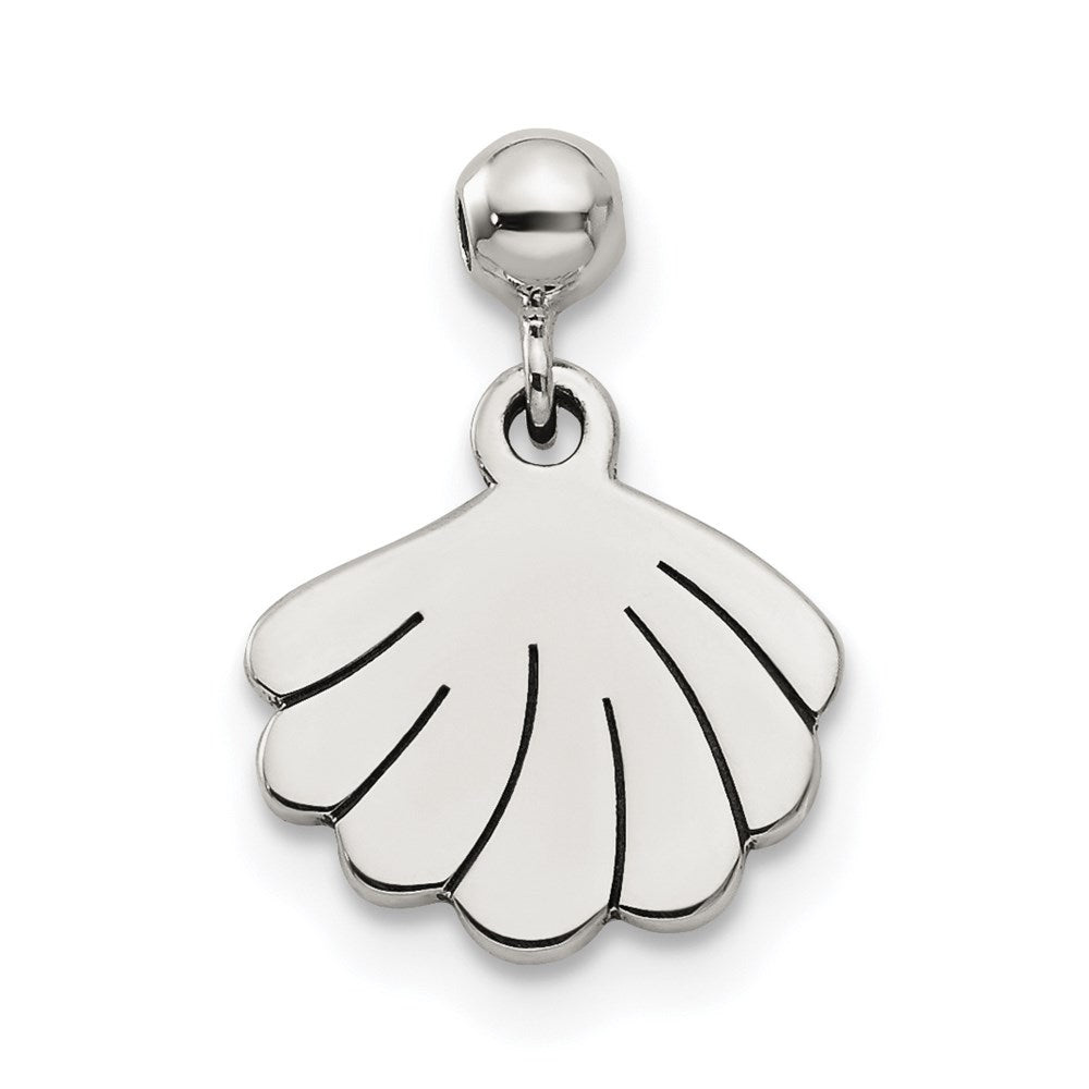 Mio Memento Sterling Silver Dangle Shell Charm, 13.5 x 9.9 mm