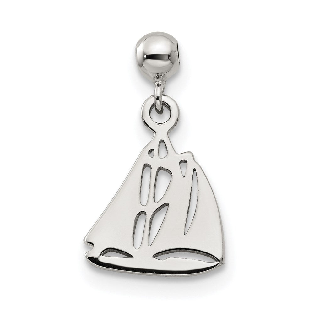 Mio Memento Sterling Silver Dangle Boat Charm, 14.8 x 8.8 mm