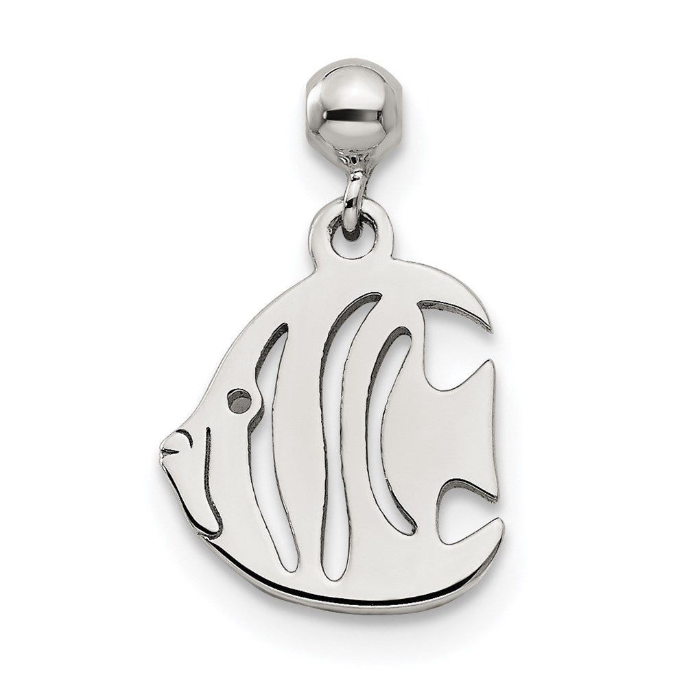 Mio Memento Sterling Silver Dangle Fish Charm, 15.3 x 9.5 mm